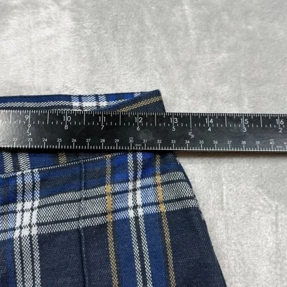 Free People Carnaby Plaid Pants in Blue Combo Size 4 - Picture 9 of 10